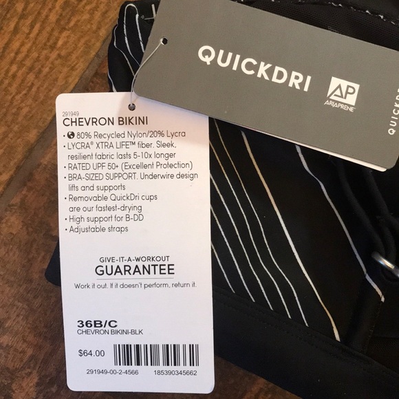 NWT Athleta Chevron bikini top - Picture 5 of 5